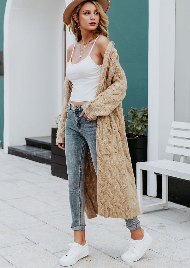 Thick needle sweater cardigan - DALOUNE