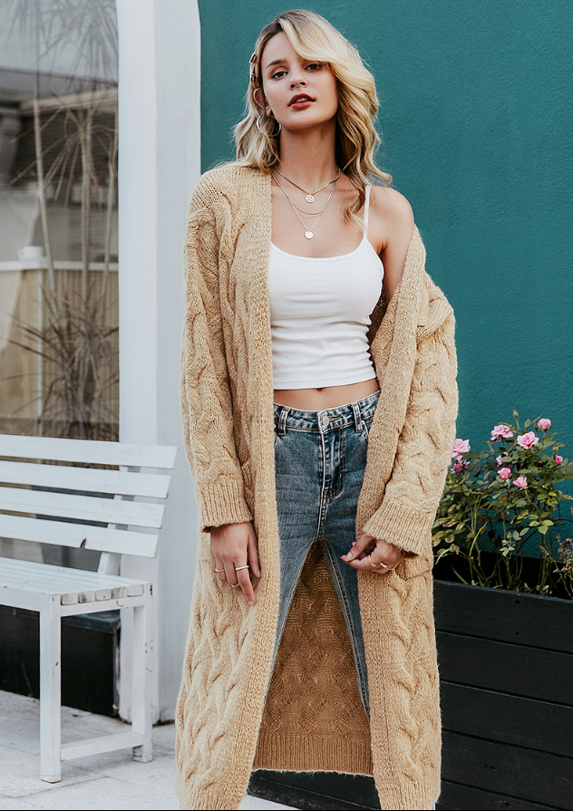 Thick needle sweater cardigan - DALOUNE